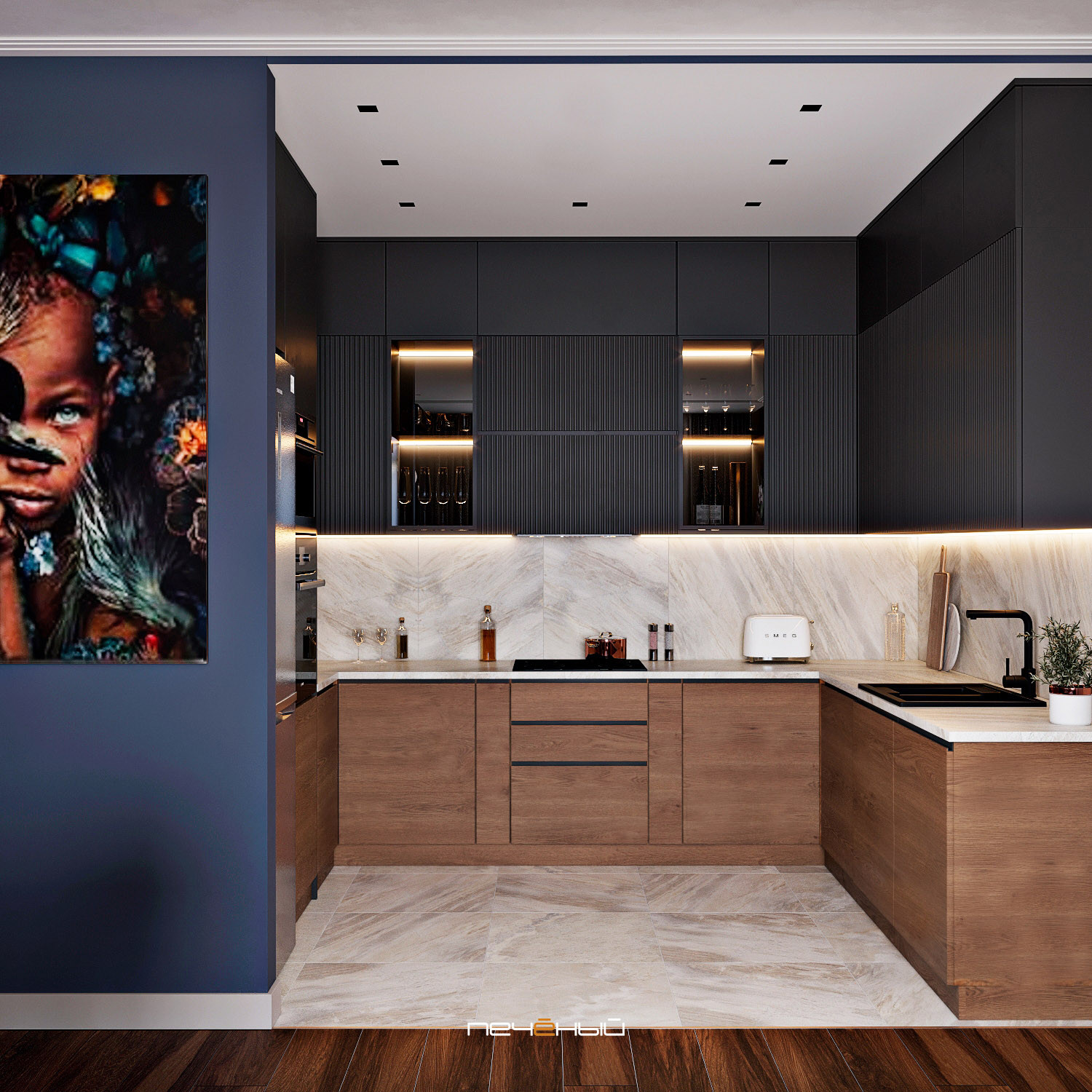 Просторная евротрёшка площадью 86 квадратных метров