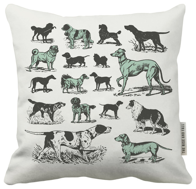 Dog Breeds Decorative Pillow - Contemporary - Decorative Pillows - by The Rise and Fall