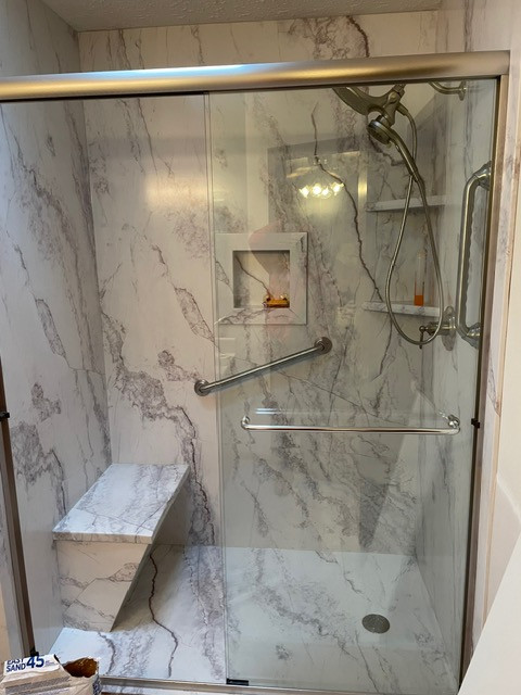 Inspiration for a bathroom remodel in Atlanta