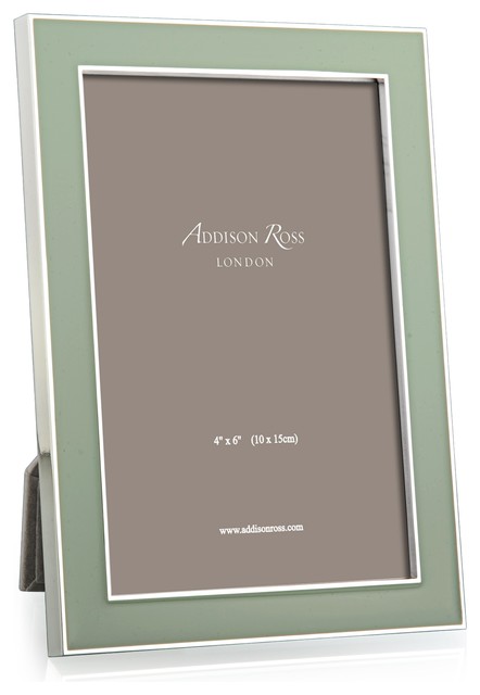 Addison Ross Pale Sage Green Enamel/Silver Frame, 5x7