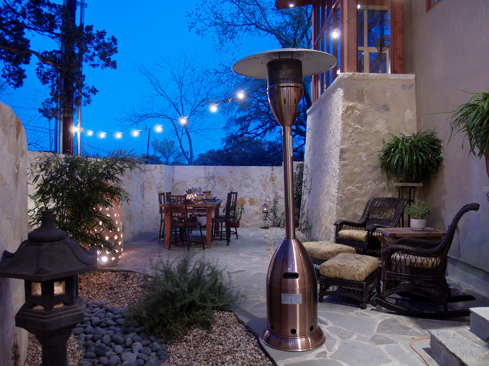 Design ideas for an eclectic patio in Austin.