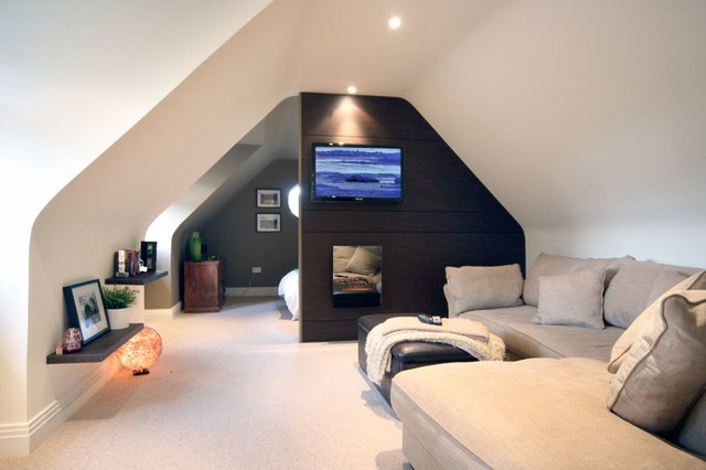 Studio Apartment contemporary-living-room