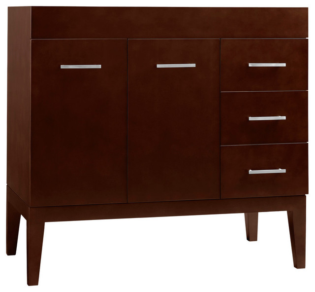 Ronbow 36 Venus Solid Wood Vanity Base Cabinet Dark Cherry Doors On Left Transitional Bathroom Vanities And Sink Consoles By Ronbow Corp