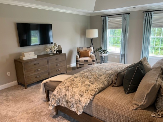 Blue & green bedroom