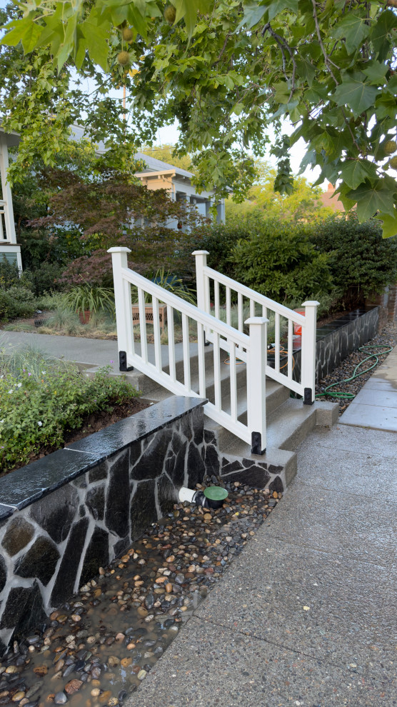 Concrete stairs and walkway