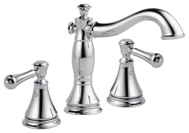 Delta Cassidy Chrome Widespread Bathroom Faucet With Metal Pop Up