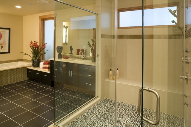 Leschi Custom Modular Home modern-badezimmer