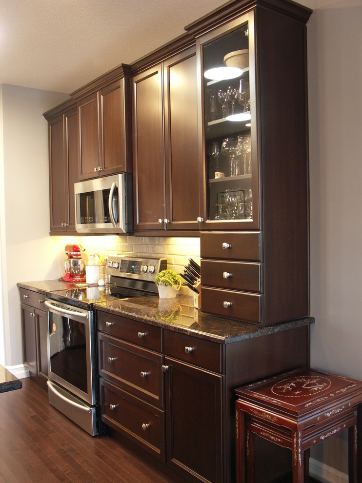 Transitional kitchen photo in Edmonton