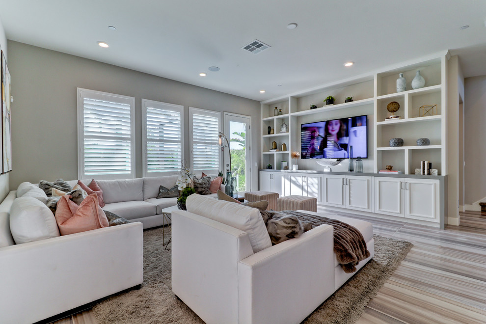 Trendy home design photo in Orange County