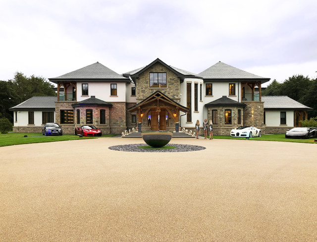 Contemporary British Timberframe Home contemporary-exterior
