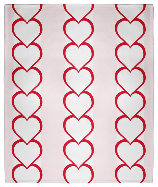 60 x 80 in Be Mine Valentine's Throw Blanket, Red