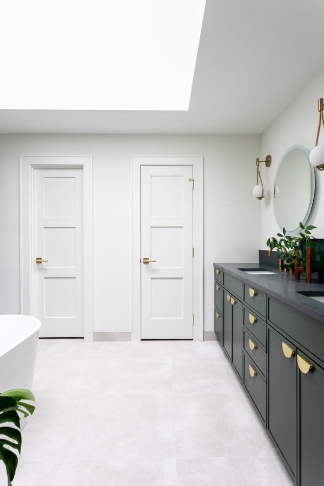 Sam Houston Circle Transitional Bathroom Austin by Troo Designs