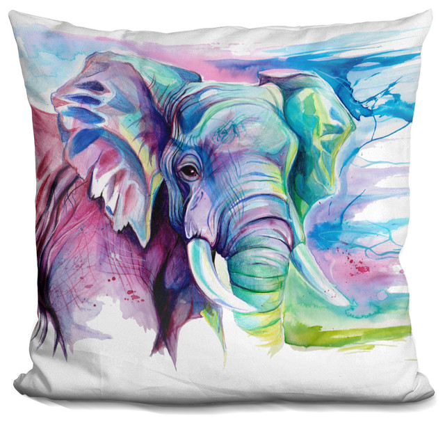 Elephant Decorative Accent Throw Pillow Tropical Decorative
