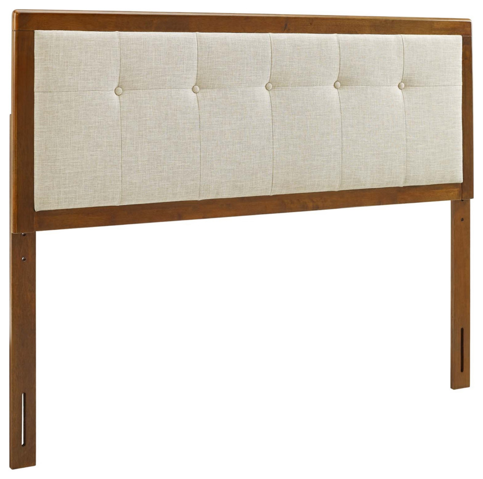 Draper Tufted Wood Queen Headboard - Contemporary Elegance Vintage Accents Nat
