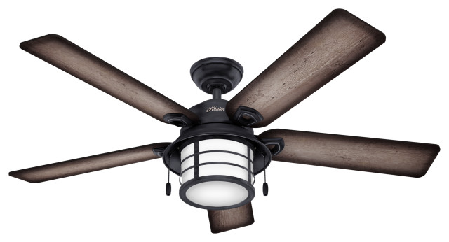 Hunter Fan Company 54 Key Biscayne Weathered Zinc Ceiling With Light
