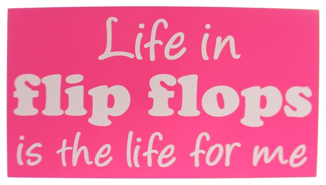 Home Decor Flip Flop Box Sign Wood Summer Fun Shoes 60564 Pink