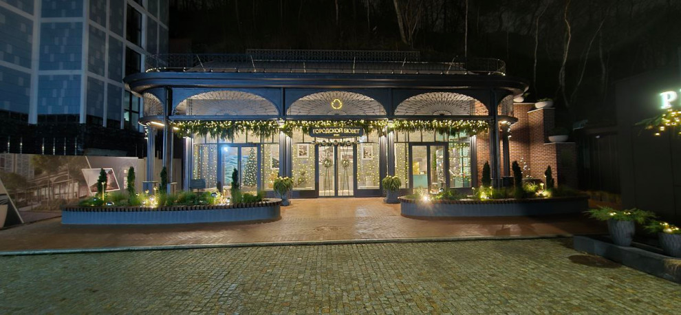 Новогодний декор Бювета в Светлогорске