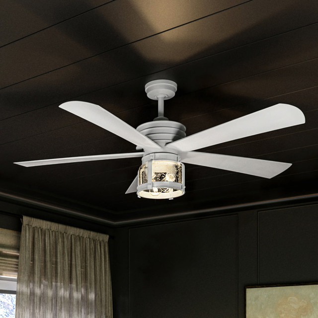 Luxury Coastal Ceiling Fan, Matte White Transitional Ceiling Fans by Urban Ambiance Houzz