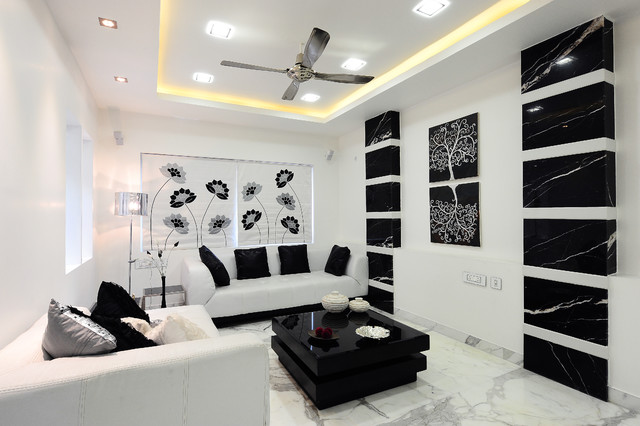 Modern Apartment Contemporary Living Room Hyderabad