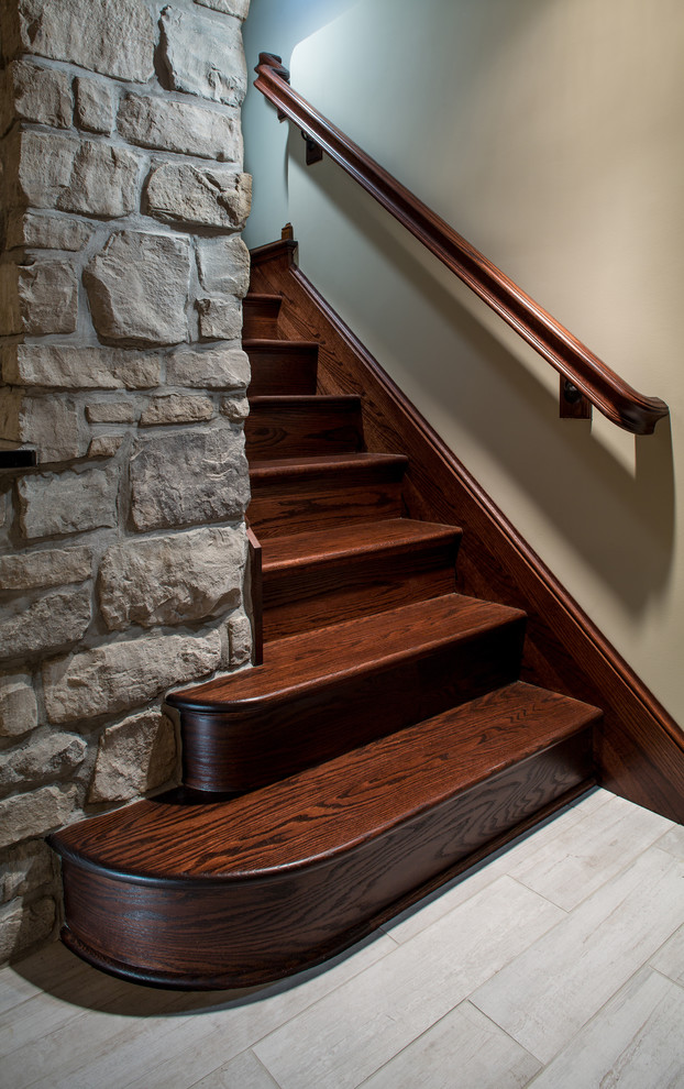 Grown-Up Finished Basement - Contemporary - Staircase - St Louis - by