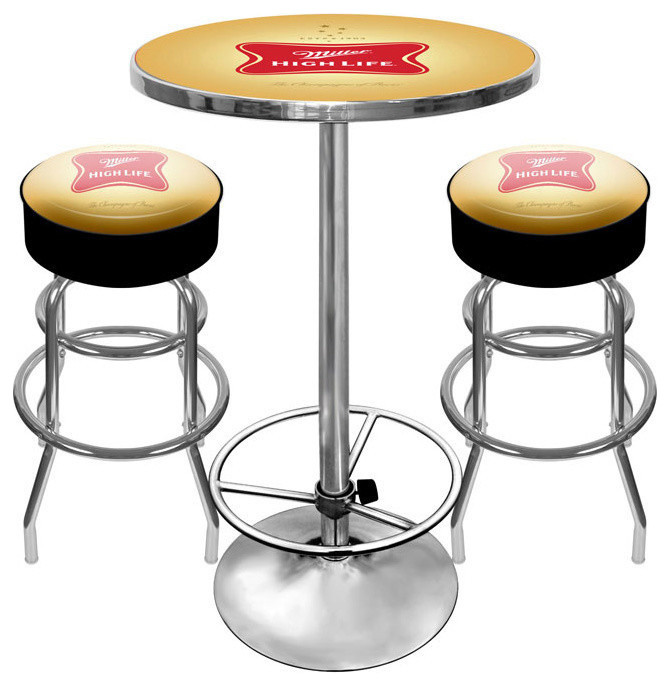 Ultimate Miller High Life Pub Table and Stools Combo