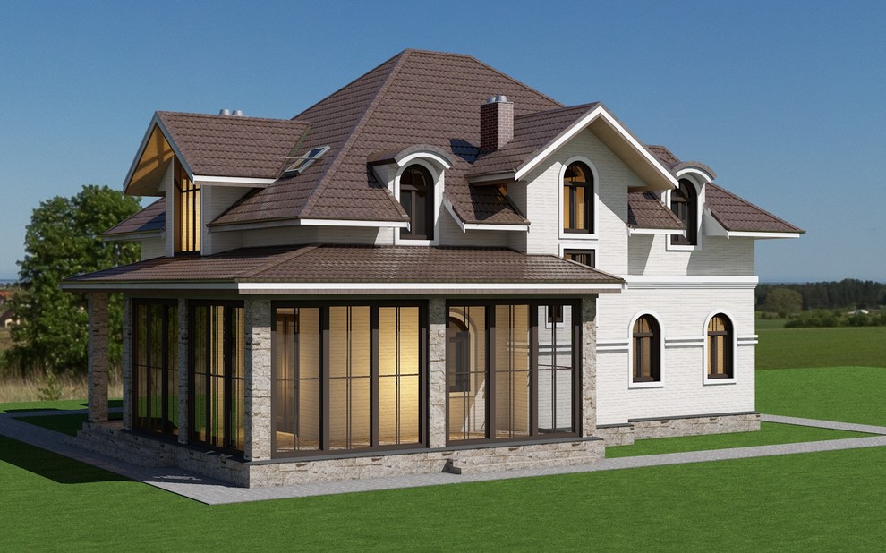 Проект кирпичного дома 251 м2 - 2 этажа