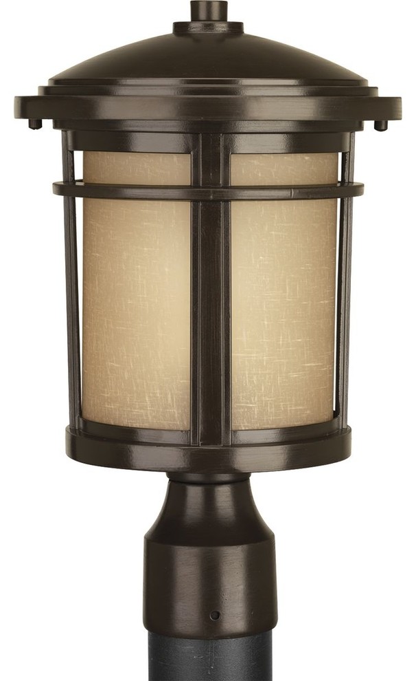 Progress Lighting 1-9W LED Post Lantern, Antique Bronze