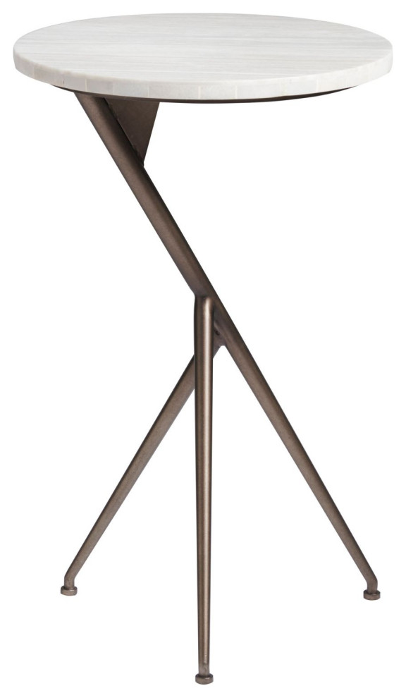 Universal Furniture Curated Oslo Round End Table Midcentury Side