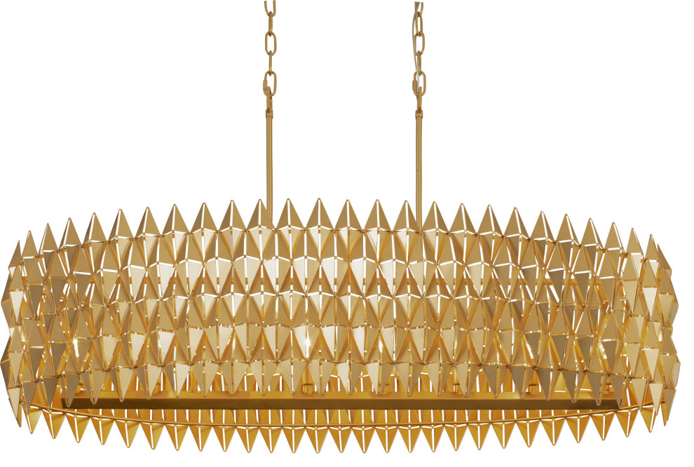 Forever Linear Pendant - French Gold, 8