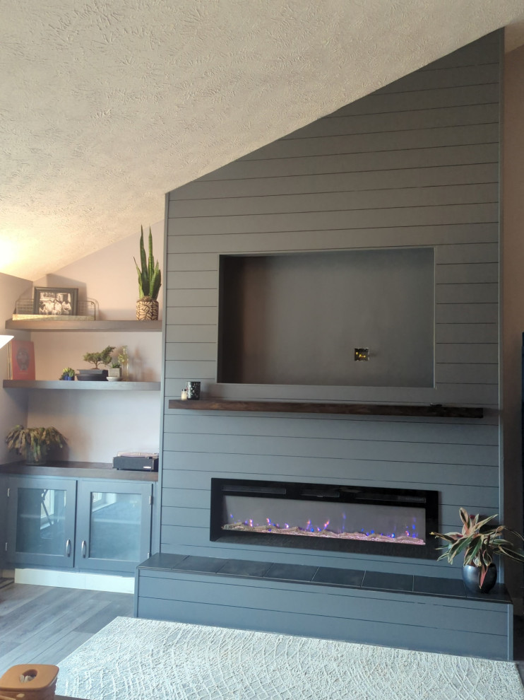 Media and Fireplace Focal Wall