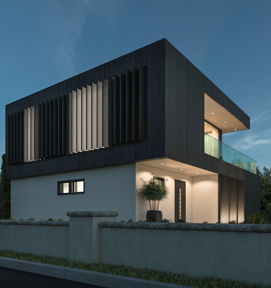 Двухэтажный современный дом для молодой семьи