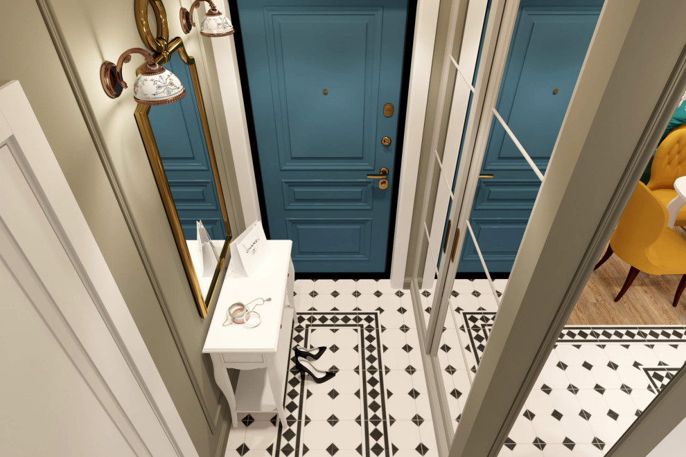 Однокомнатная квартира-студия 38м2 в неоклассике