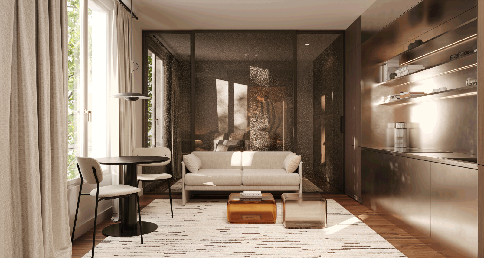 Projet d'intérieurs d'un studio à Paris