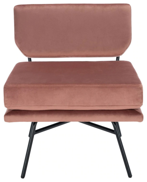 Driscolla Accent Chair Dusty Rose - Midcentury - Armchairs And Accent Chairs - by Luxury Seating 