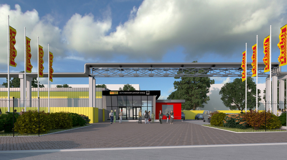 Дизайн и благоустройство территории для шинного завода Pirelli