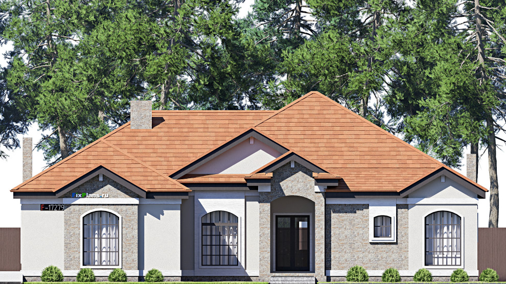 Проект одноэтажного дома 19х24м S302м2 F-17279