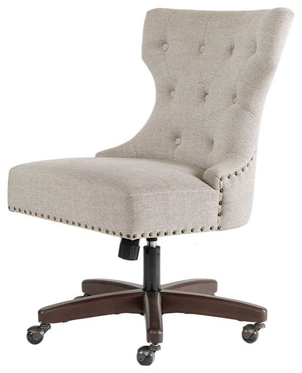 Madison Park Erika Hourglass Tufted Office Swivel Chair Transitional