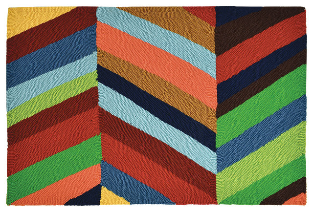 Homefires Boho Bold Chevron Indoor Outdoor Area Rug Contemporary