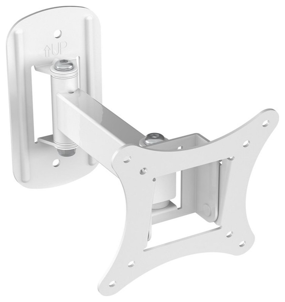 AVF Extendable Tilt and Turn Monitor Wall Mount for 13" to 27" Screens in White Transitional
