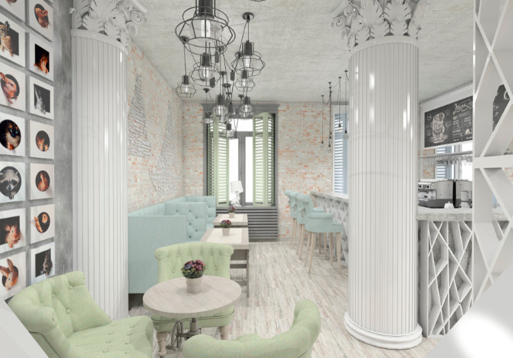 Дизайн-проект кафе La Marceille