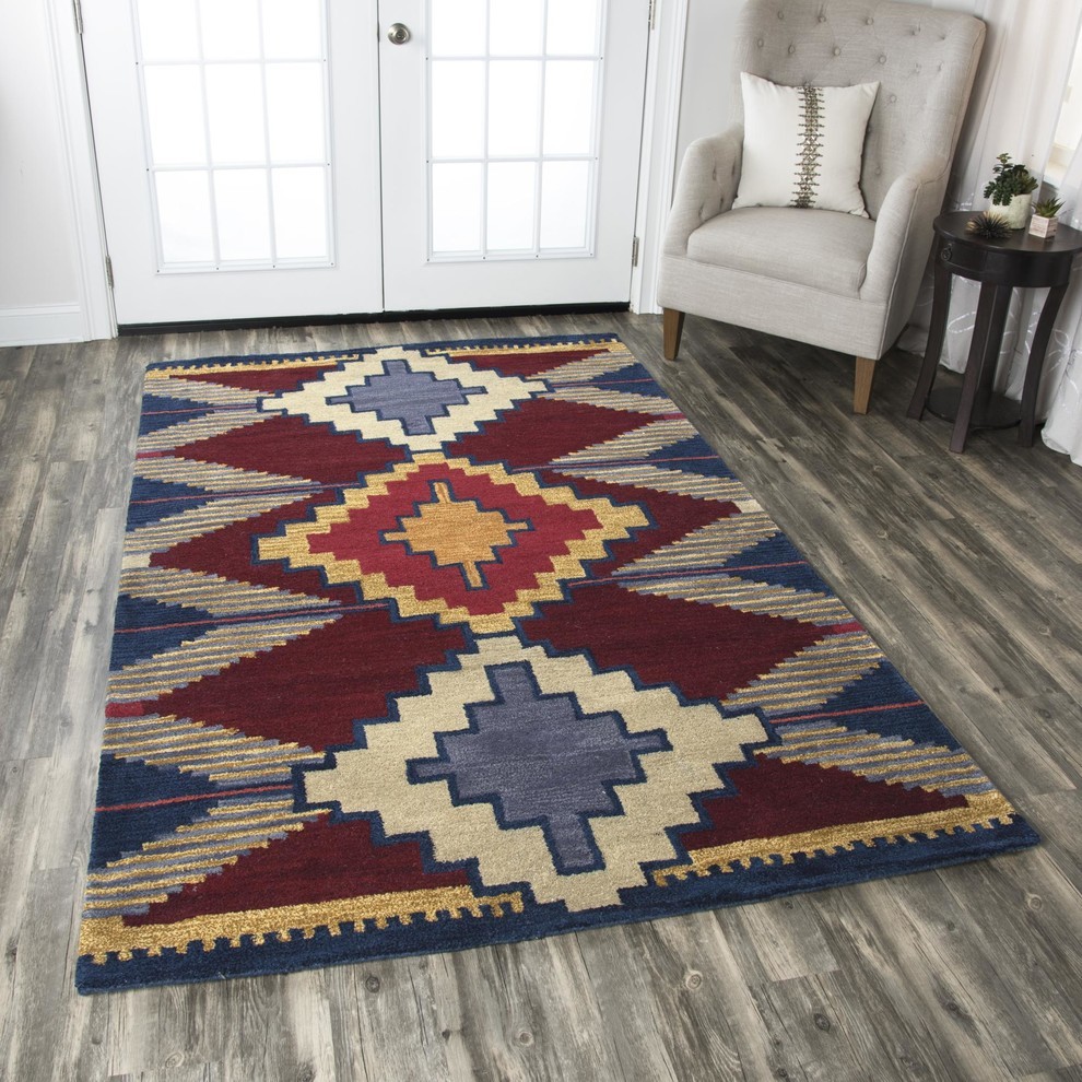 Rizzy Home Multied Runner Rug, Woolx 8' Southwestern Area Rugs by