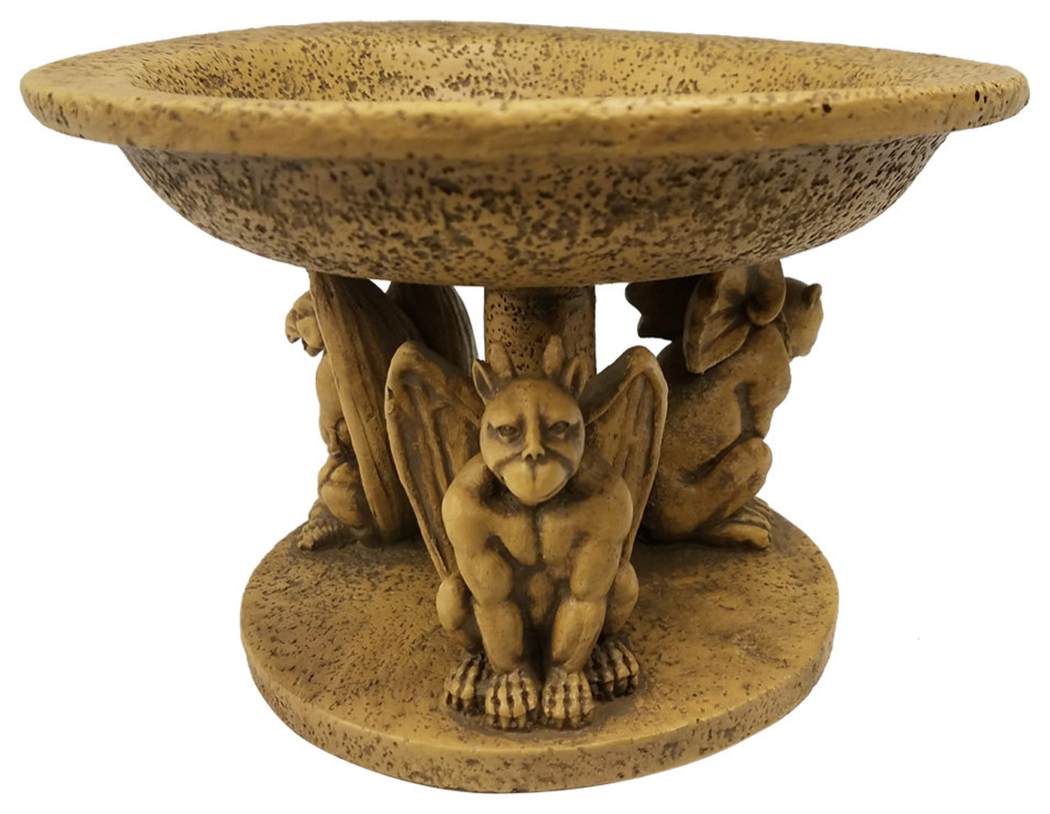 Kujunid, Rekirmom, and Arajim - Triplet Gargoyle Decorative Bowl Sculpture