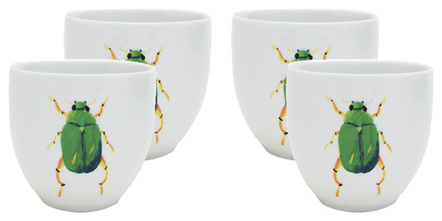 Beetle Coffee Cups, Set of 4