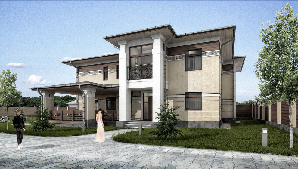 Индивидуальный дом 350 м2 с гаражом и баней в поселке Московский