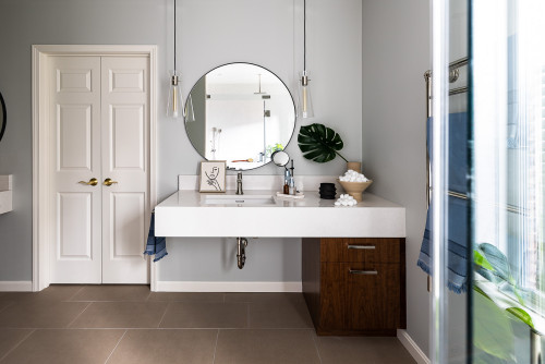 Proper cabinet height for senior-friendly bathroom cabinets