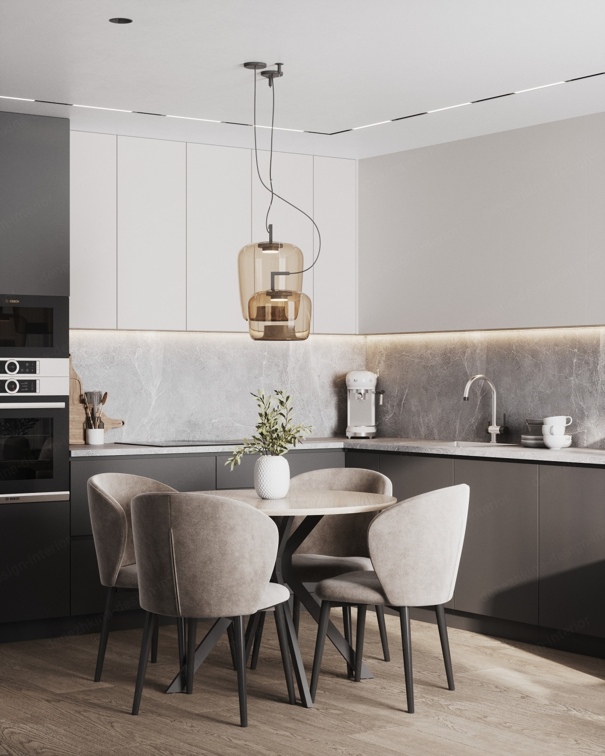 Дизайн проект 3 комнатной квартиры - Красногорск