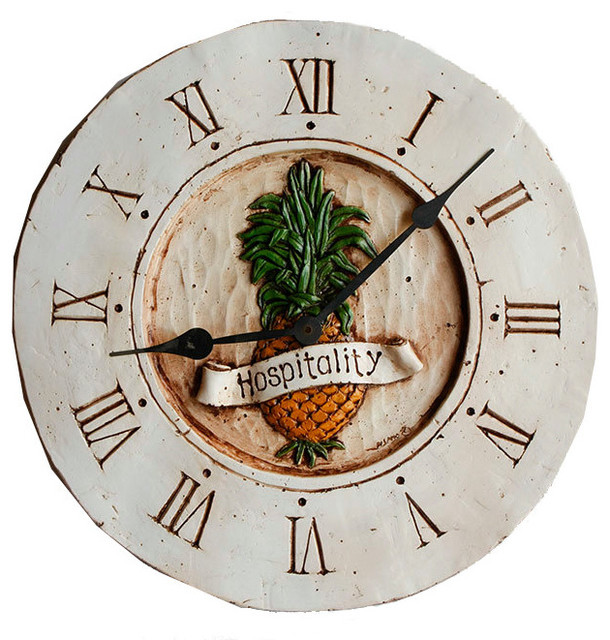 Pineapple Wall Clock Tropical Wall Clocks by PIAZZA PISANO
