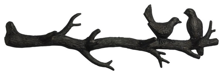 Cyan Design Bird Branch Coat Hook in Bronze