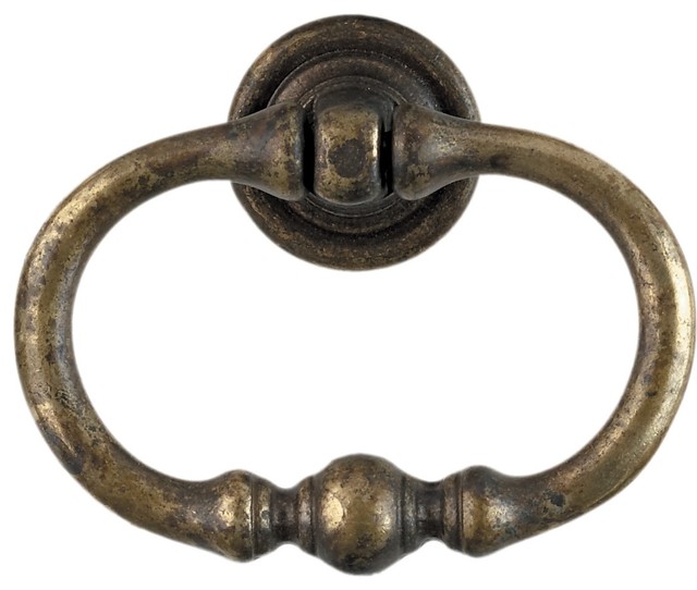 Distressed Antique Brass Ring Pull (CH10149003) Traditional