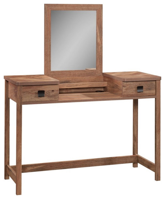 Pemberly Row Traditional Engineered Wood Bedroom Vanity in Brown